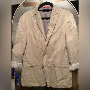 Claiborne Beige Blazer with Striped Lining